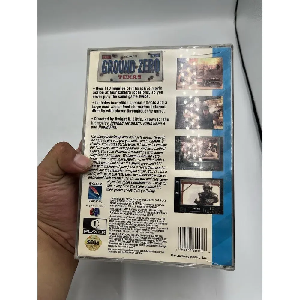Ground Zero Texas Sega CD Double Discs Only W/ Original Case